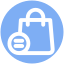Ecommerce development icon representing online store and payment integration