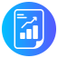 Performance analytics and growth tracking icon