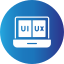 UI UX design icon representing user experience and interface optimization