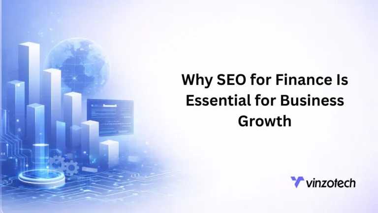 Business growth through SEO for financial services with data and technology concept