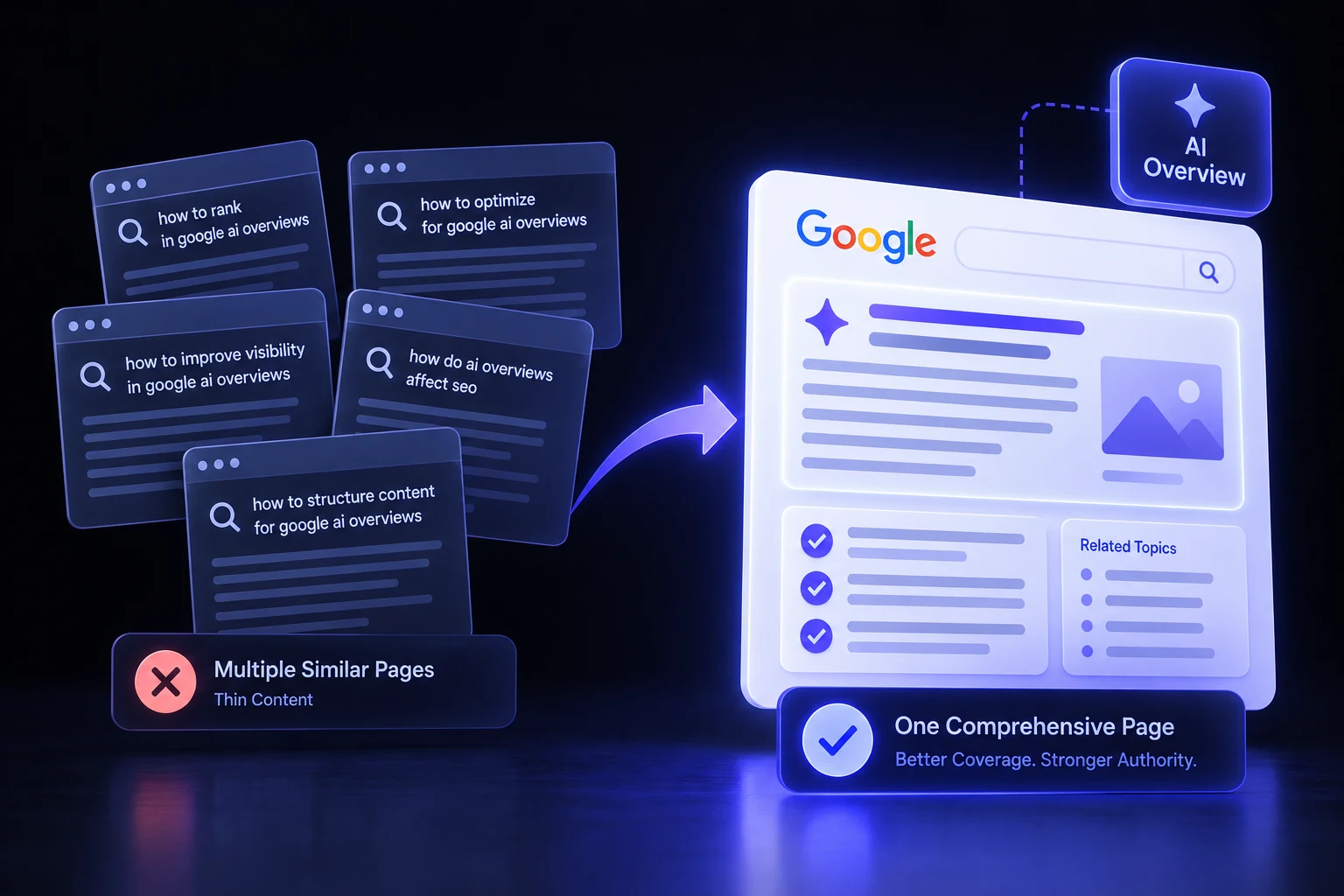 Build Topic Depth Instead of Creating Pages for Every Query